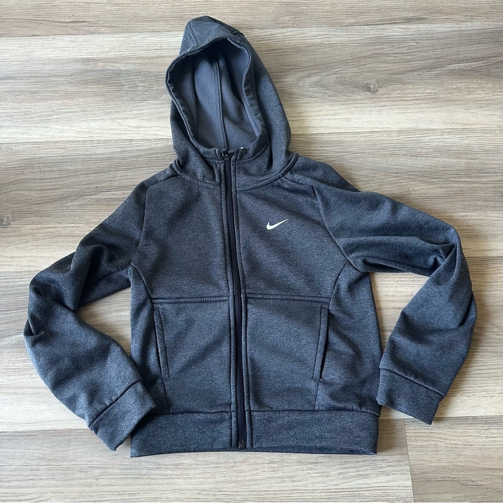 Nike Kids Charcoal Full-Zip Hoodie 6/7 XS